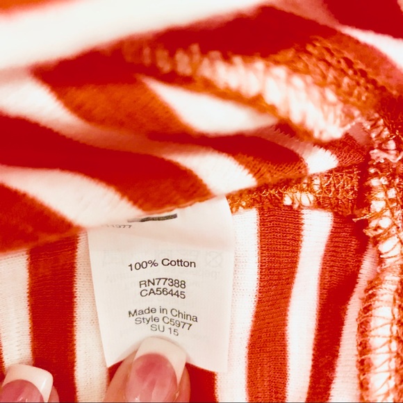 J Crew Red/White Striped Hoodie Size XS - Picture 5 of 5